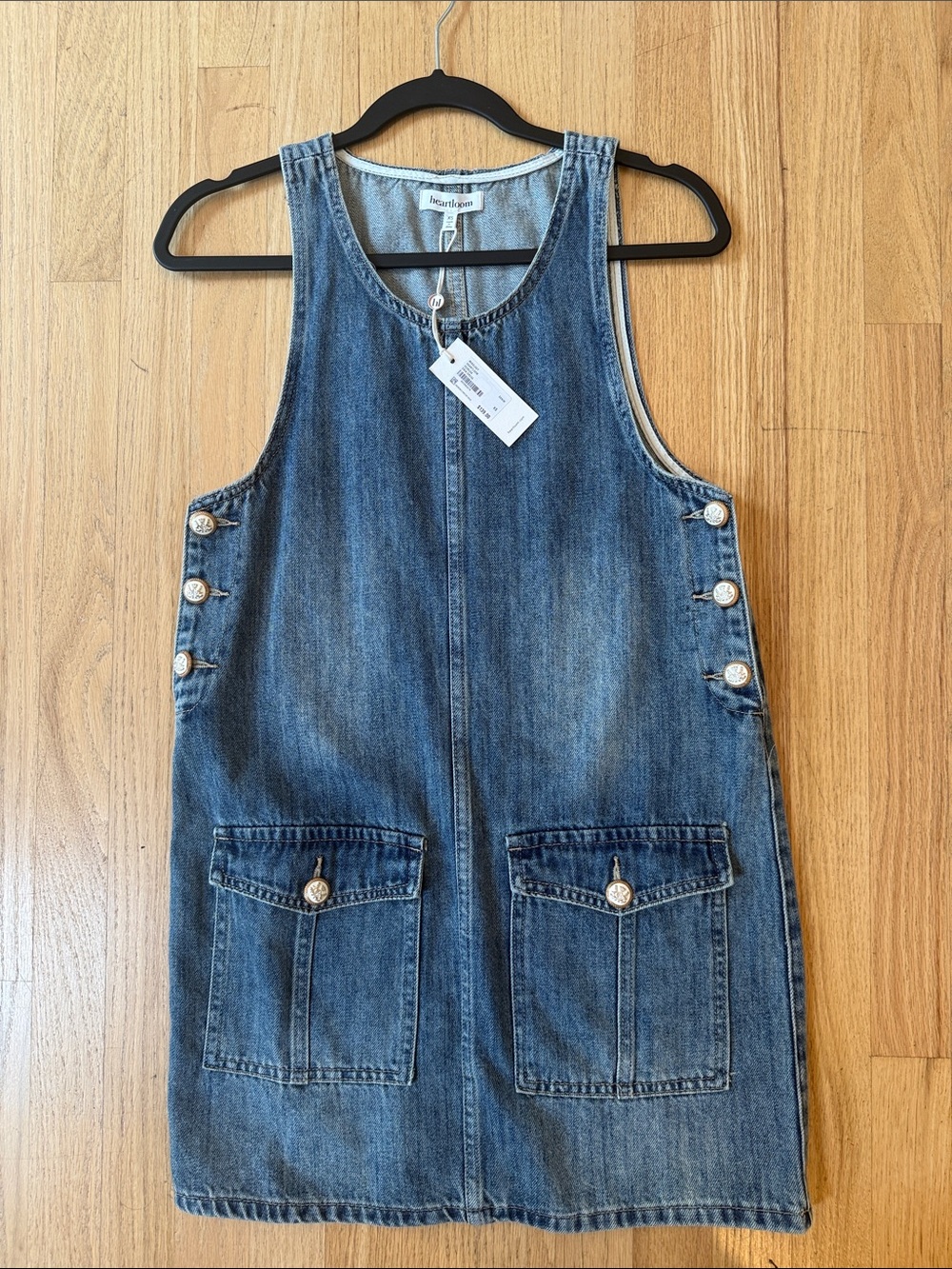 NWT: Heartloom Blue Denim Erin Dress, sz XS ($139 retail)